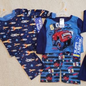 Lot of 2 Pair Boys 2 pc. Pajama Sets